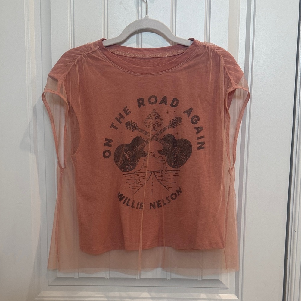 NWT Pilcro Pilot Willie Nelson Graphic Women's Top